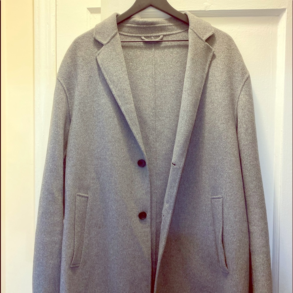 ZARA SOFT DROP SHOULDER LIGHTWEIGHT COAT IN GREY